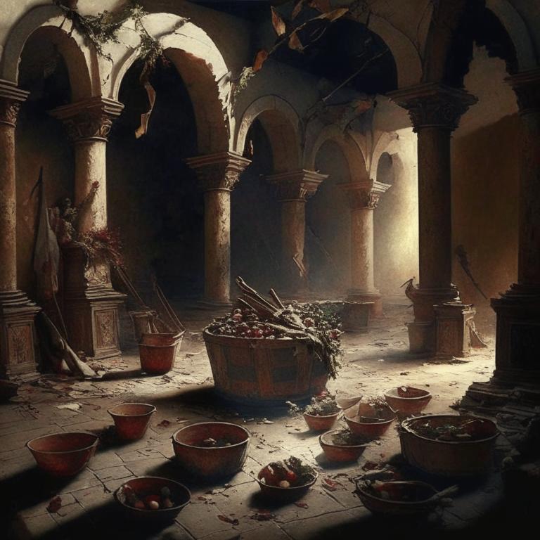 Иллюстрация к стихотворению «Кончен пир, умолкли хоры...»